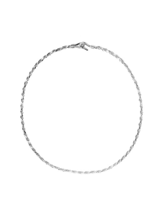 TWIST ROPE NECKLACE_Silver_L