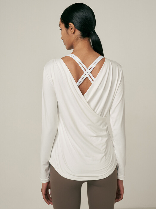 WRAP UP LONG SLEEVE TOP CREAM