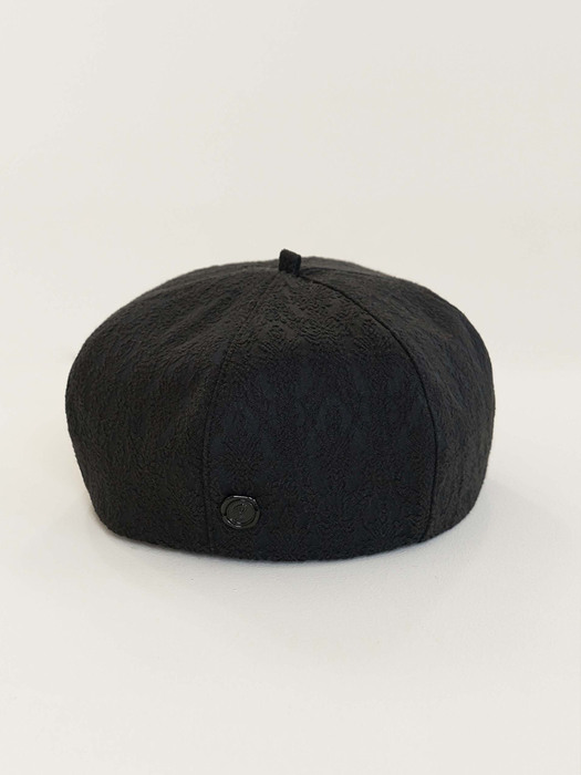 DOME BERET_jacquard black