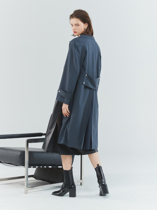 balmacaan coat Navy