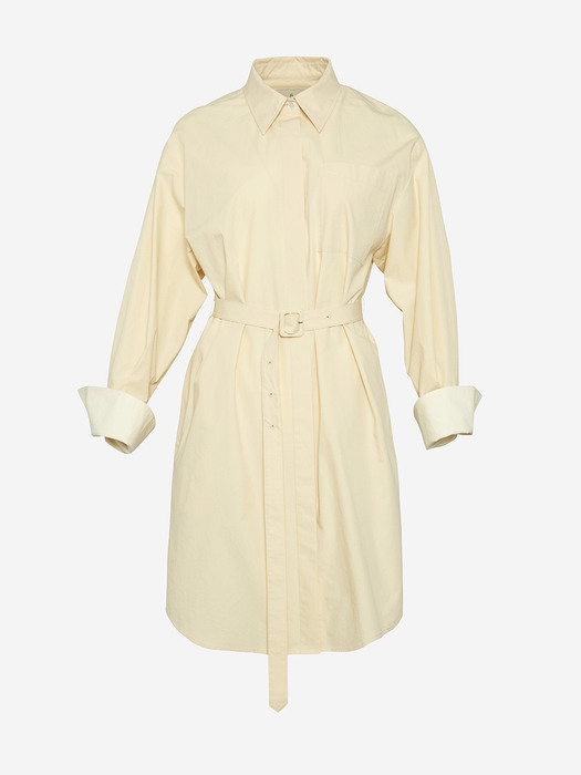 [N]AEWOL Oversized shirt dress (Butter)