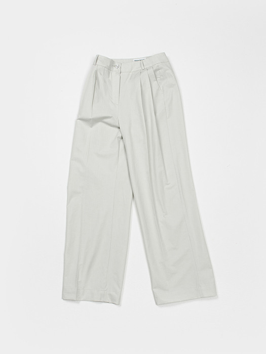 Easy cotton pants-white beige