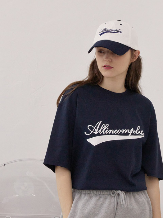 Underline Logo T-Shirts _ Navy