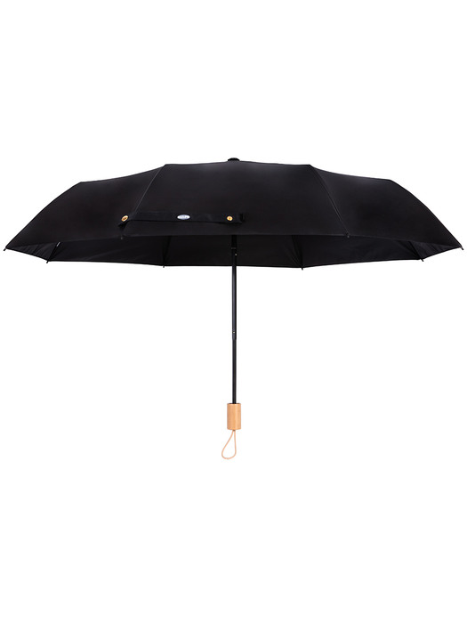 파스텔 3단 수동 접이식 우산 블랙