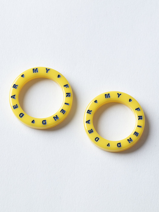 Lettering Ring - yellow