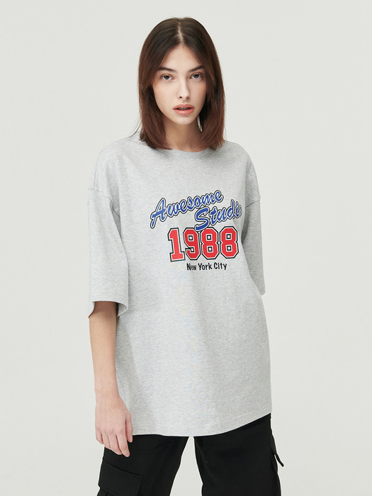 1988 스포티 로고 반팔 티셔츠_크림