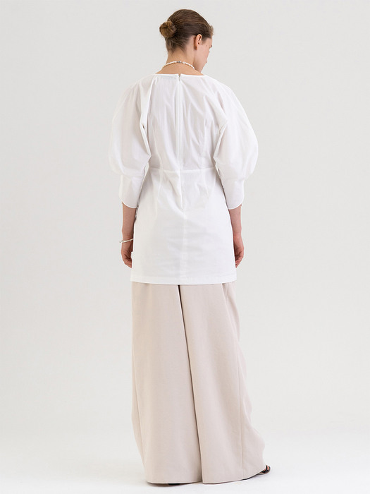 FW21 Cocoon Sleeve Mini Dress White