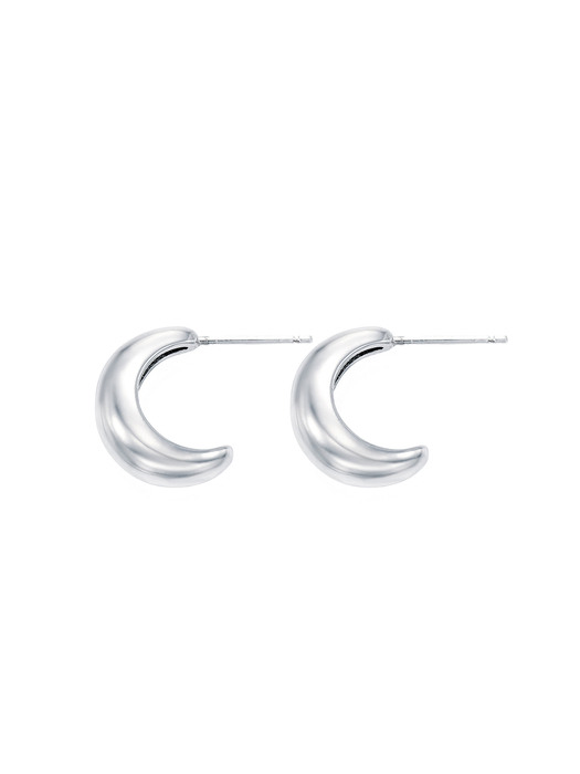 Minimal Hoop Earring, Jane(M) (Silver)