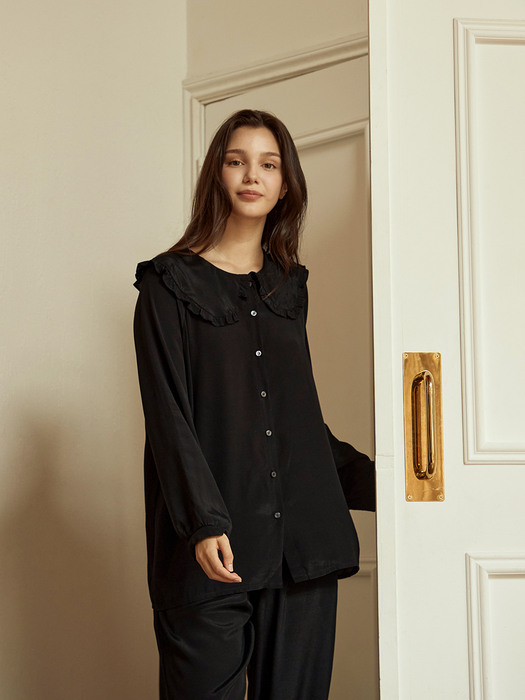 rose soap pajamas - black