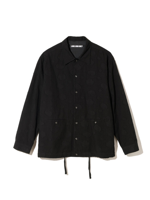 patterned hidden pocket shirts black
