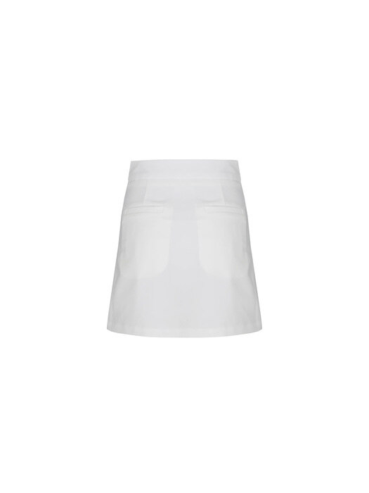 [TA212SK02P] mini logo skirt-white