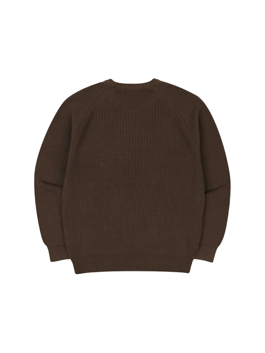 크루넥 니트 스웨터 1820 브라운