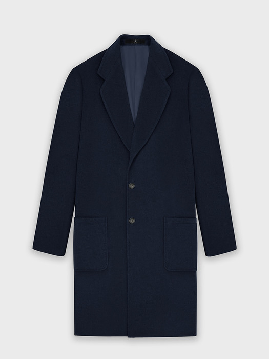 NAVY WOOL COAT