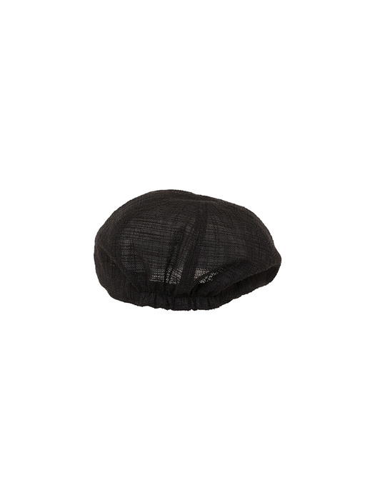 Simple Newsboy Cap - Summer Tweed Black