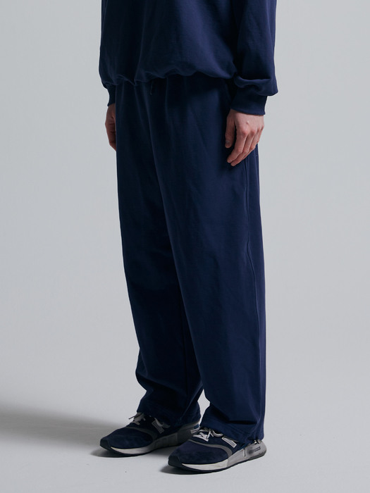 STRING DETAIL CONVERTABLE SWEATPANTS (MID-NIGHT BLUE)