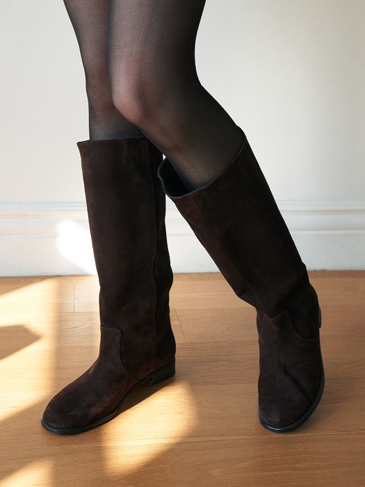 round long boots (brown)