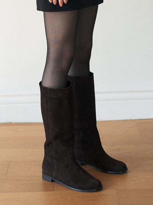 round long boots (brown)