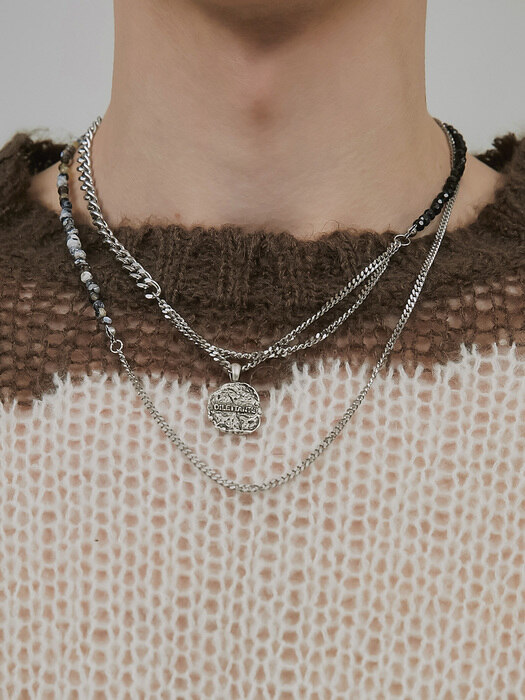 [SET] Handmade Layered OS Necklace (FL-721)