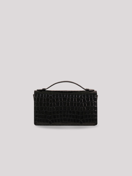 mini urban flap -  croc black