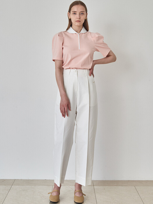 SUMMER COTTON WIDE PANTS(sand ivory)