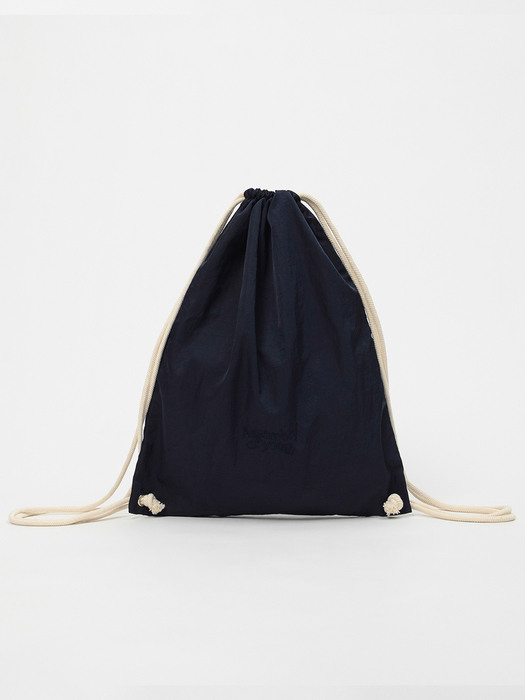 ECO NYLON DRAWSTRING BACK PACK IN NAVY