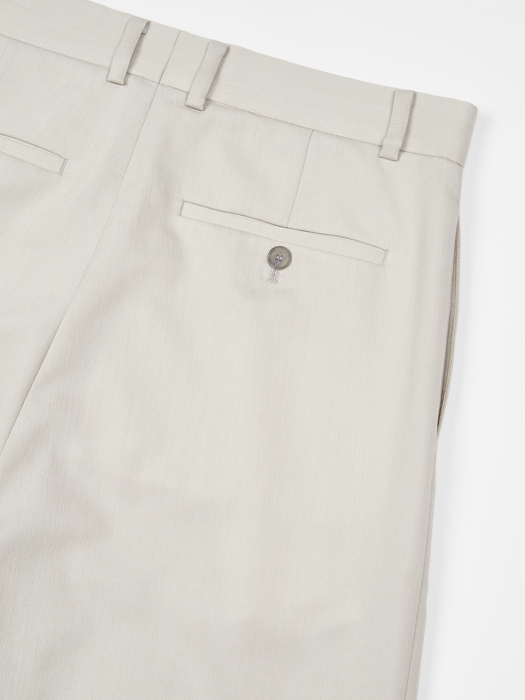Light Slub Side Tuck Pants (Ivory)