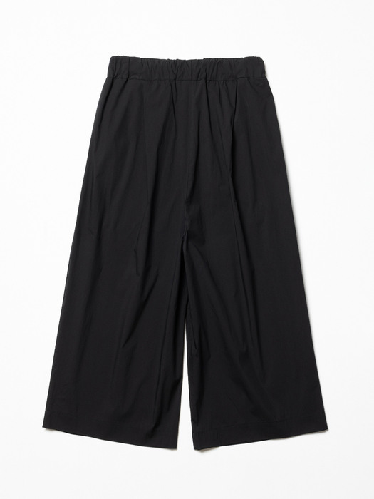 Compact yarn wide-leg pants Black