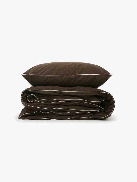 Cicci pillowcase - brown/ivory