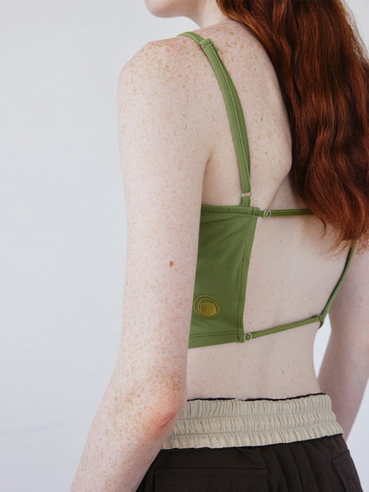 Scarf Open Back Top_Olive