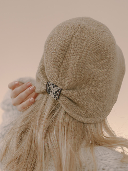 Emmons knit bonnet hat 2colors