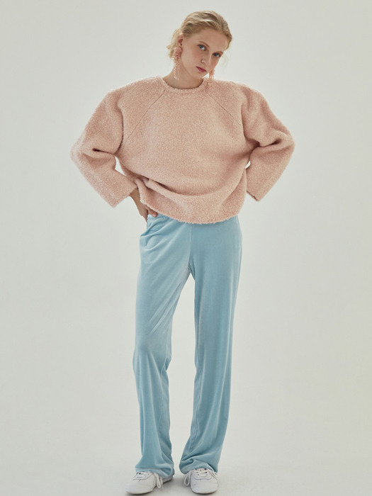 FURRY WOOL KNIT_PEACH