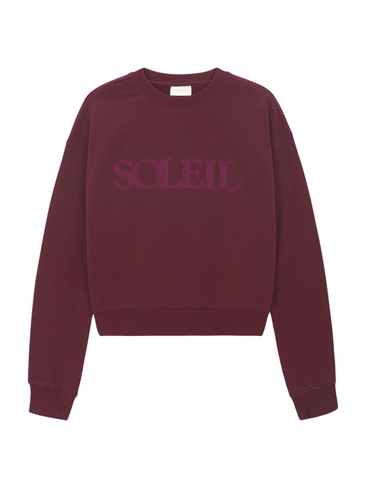 Luster Soleil Crop Sweatshirts [Burgundy]