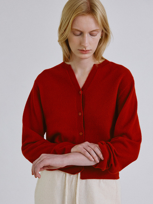 Cashmere whole-garment round cardigan_4COLOR