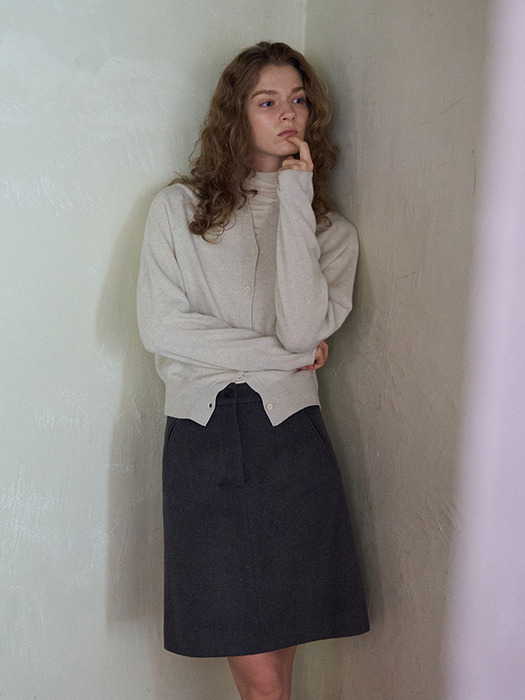 Cashmere whole-garment round cardigan_4COLOR