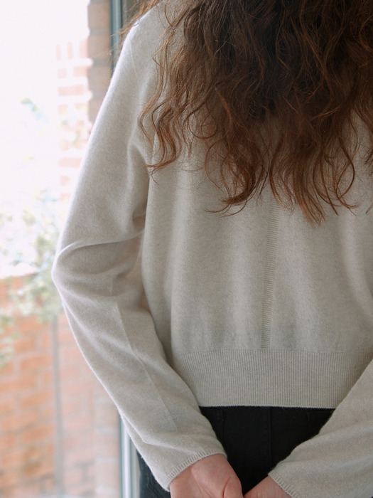 Cashmere whole garment round cardigan_6COLORS