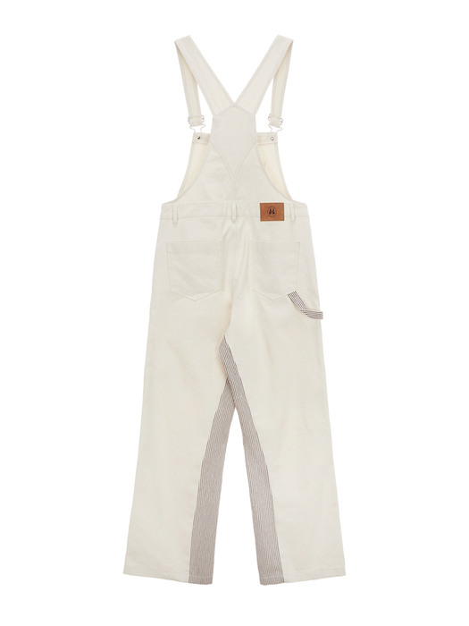 INSIDE POINT OVERALL PANTS IN IVORY