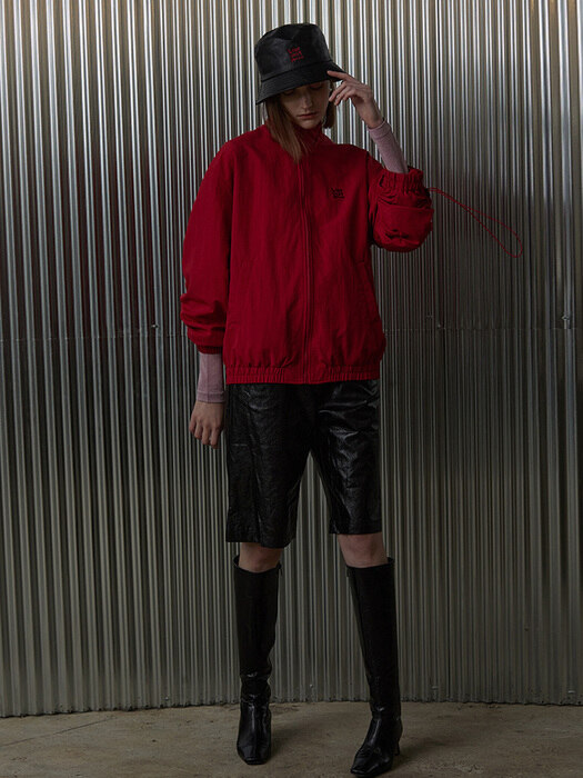 EMBROIDERY STRING BLOUSON [RED]