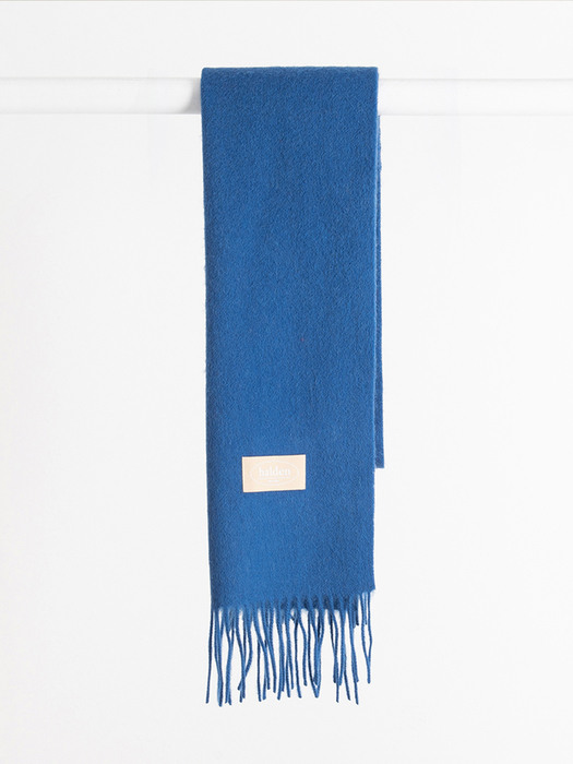 wool color muffler (M007_blue)