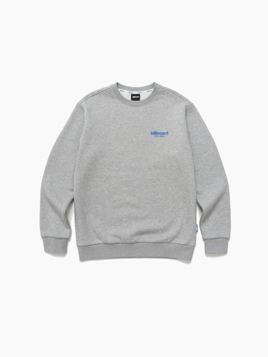 (기모) basic small logo color sweatshirt_Melange Grey