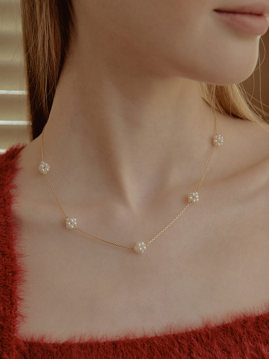 [단독]Blossom Pearl Necklace NZ2081