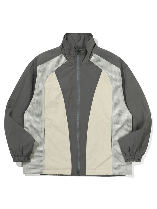 3 COLORATION ZIP UP JACKET_GREY