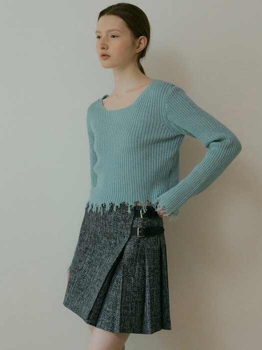 111 vintage square knit (mint blue)
