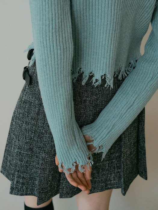111 vintage square knit (mint blue)