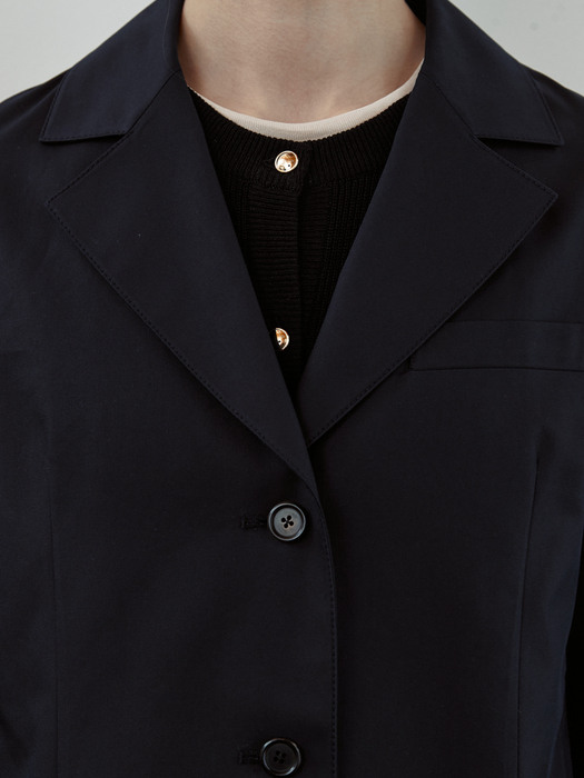 Set-up wide pocket casual jacket [D/NAVY]