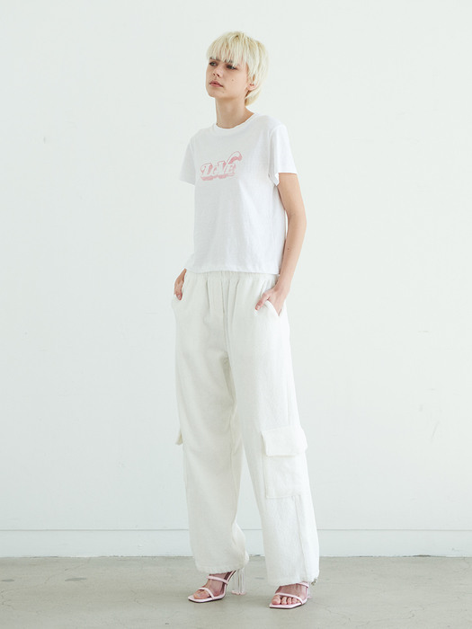 Terry Jogger Pants Off White