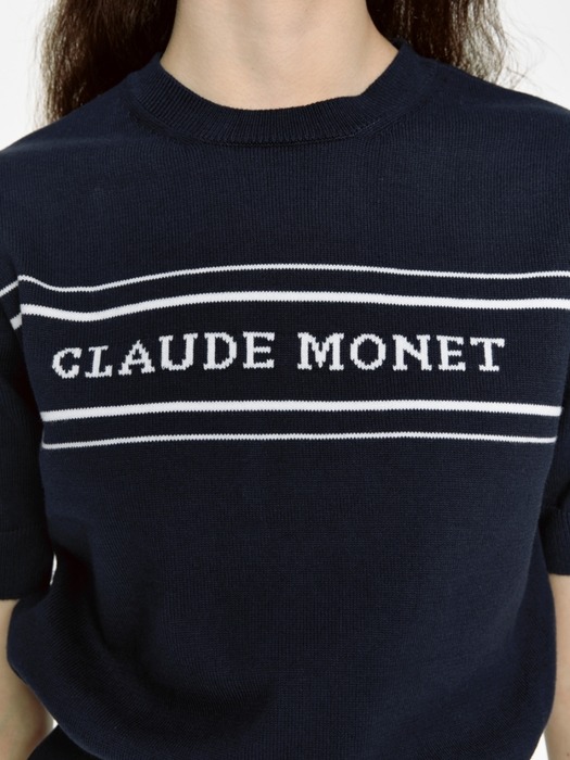 monet jacquard knit - navy