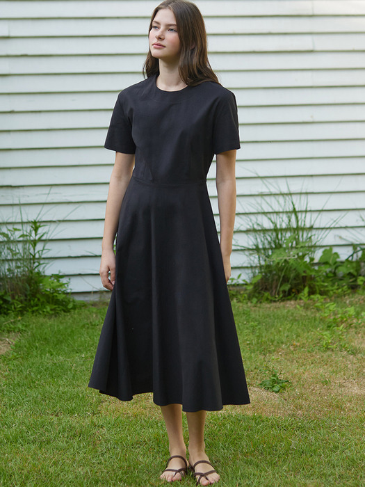 Linen Flared Dress - 8Color