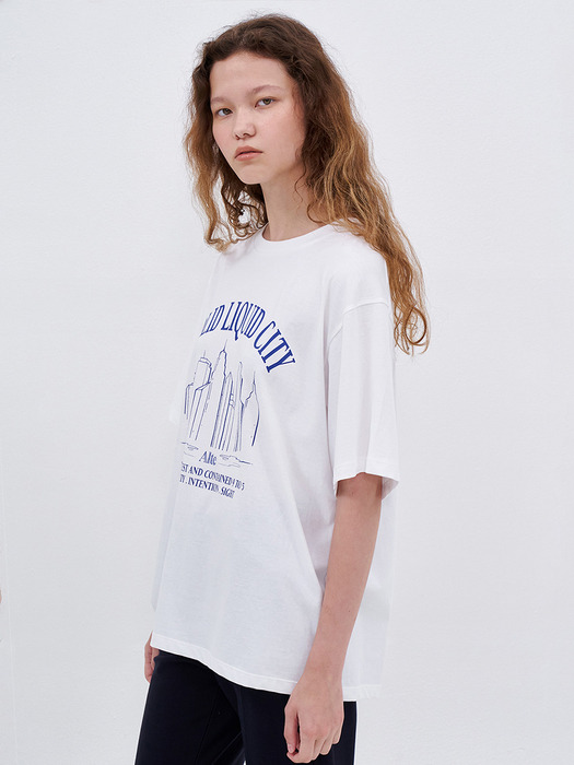 CITY DRAWING TEE _ WHITE