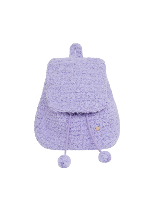 Boucle knit backpack Purple