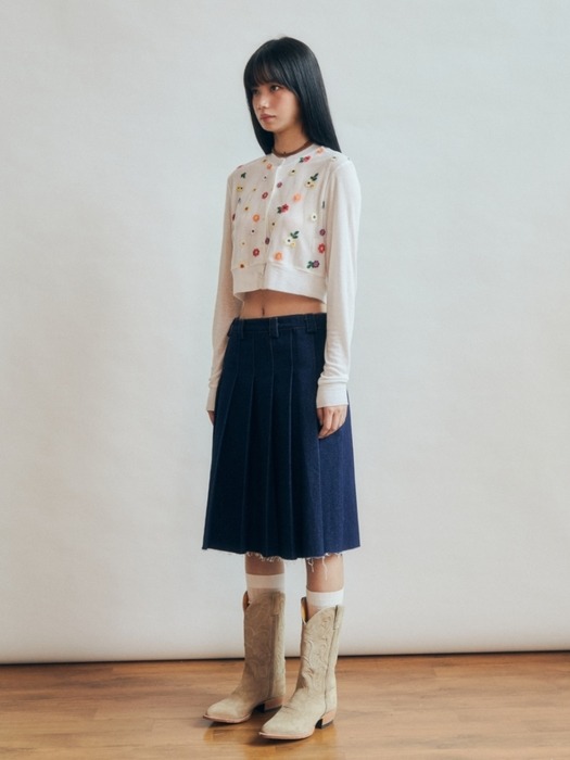 WOOL BLENDED FLOWER EMBROIDERY CARDIGAN_OFF WHITE